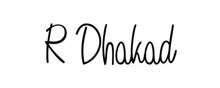 Practice writing R Dhakad with the flow of Angelique-Rose-font-FFP lettering. A fantastic source of inspiration for developing your personal signature style. R Dhakad signature style 5 images and pictures png