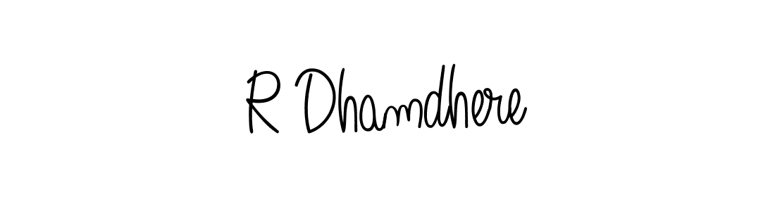 R Dhamdhere stylish signature style. Best Handwritten Sign (Angelique-Rose-font-FFP) for my name. Handwritten Signature Collection Ideas for my name R Dhamdhere. R Dhamdhere signature style 5 images and pictures png