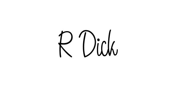 The best way (Angelique-Rose-font-FFP) to make a short signature is to pick only two or three words in your name. The name R Dick include a total of six letters. For converting this name. R Dick signature style 5 images and pictures png