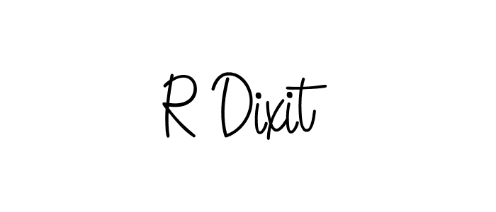 Make a beautiful signature design for name R Dixit. With this signature (Angelique-Rose-font-FFP) style, you can create a handwritten signature for free. R Dixit signature style 5 images and pictures png