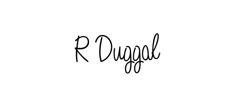 How to make R Duggal name signature. Use Angelique-Rose-font-FFP style for creating short signs online. This is the latest handwritten sign. R Duggal signature style 5 images and pictures png
