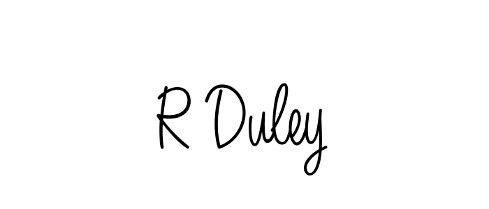 Use a signature maker to create a handwritten signature online. With this signature software, you can design (Angelique-Rose-font-FFP) your own signature for name R Duley. R Duley signature style 5 images and pictures png