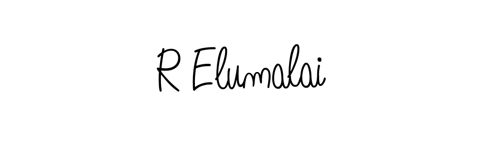 You should practise on your own different ways (Angelique-Rose-font-FFP) to write your name (R Elumalai) in signature. don't let someone else do it for you. R Elumalai signature style 5 images and pictures png
