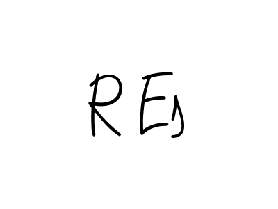 The best way (Angelique-Rose-font-FFP) to make a short signature is to pick only two or three words in your name. The name R Es include a total of six letters. For converting this name. R Es signature style 5 images and pictures png