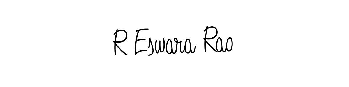 Use a signature maker to create a handwritten signature online. With this signature software, you can design (Angelique-Rose-font-FFP) your own signature for name R Eswara Rao. R Eswara Rao signature style 5 images and pictures png