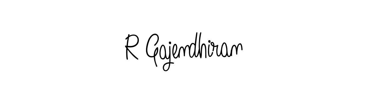 Make a beautiful signature design for name R Gajendhiran. With this signature (Angelique-Rose-font-FFP) style, you can create a handwritten signature for free. R Gajendhiran signature style 5 images and pictures png