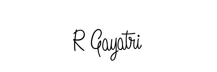 R Gayatri stylish signature style. Best Handwritten Sign (Angelique-Rose-font-FFP) for my name. Handwritten Signature Collection Ideas for my name R Gayatri. R Gayatri signature style 5 images and pictures png