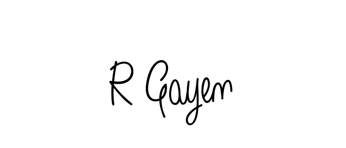 You should practise on your own different ways (Angelique-Rose-font-FFP) to write your name (R Gayen) in signature. don't let someone else do it for you. R Gayen signature style 5 images and pictures png