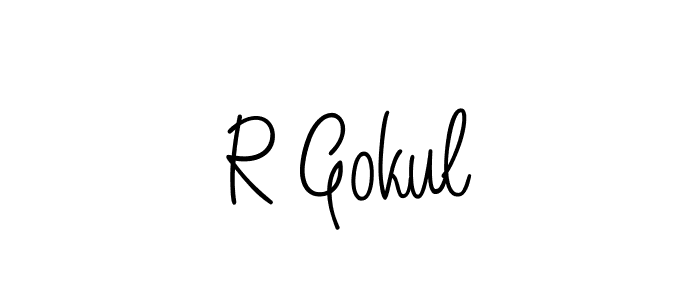 Best and Professional Signature Style for R Gokul. Angelique-Rose-font-FFP Best Signature Style Collection. R Gokul signature style 5 images and pictures png
