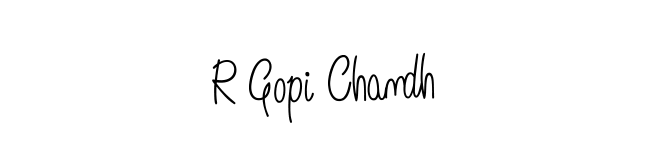 Design your own signature with our free online signature maker. With this signature software, you can create a handwritten (Angelique-Rose-font-FFP) signature for name R Gopi Chandh. R Gopi Chandh signature style 5 images and pictures png