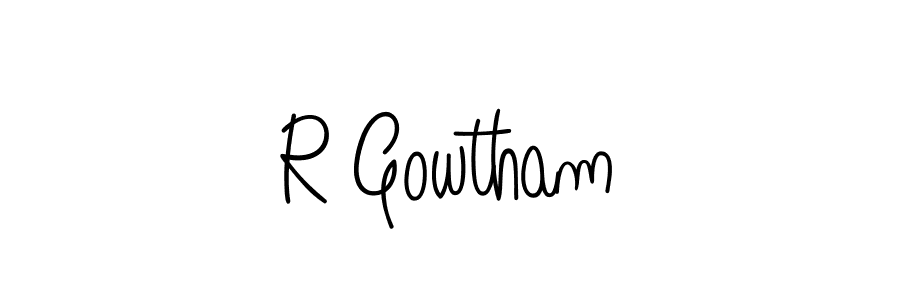 How to make R Gowtham signature? Angelique-Rose-font-FFP is a professional autograph style. Create handwritten signature for R Gowtham name. R Gowtham signature style 5 images and pictures png