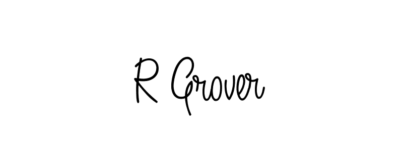 The best way (Angelique-Rose-font-FFP) to make a short signature is to pick only two or three words in your name. The name R Grover include a total of six letters. For converting this name. R Grover signature style 5 images and pictures png
