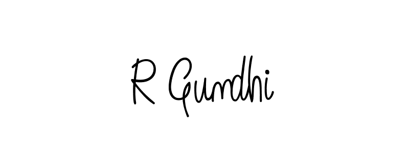 The best way (Angelique-Rose-font-FFP) to make a short signature is to pick only two or three words in your name. The name R Gundhi include a total of six letters. For converting this name. R Gundhi signature style 5 images and pictures png