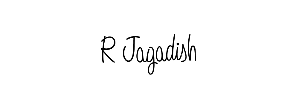 You should practise on your own different ways (Angelique-Rose-font-FFP) to write your name (R Jagadish) in signature. don't let someone else do it for you. R Jagadish signature style 5 images and pictures png