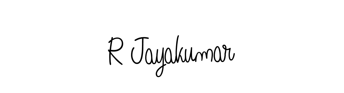 The best way (Angelique-Rose-font-FFP) to make a short signature is to pick only two or three words in your name. The name R Jayakumar include a total of six letters. For converting this name. R Jayakumar signature style 5 images and pictures png