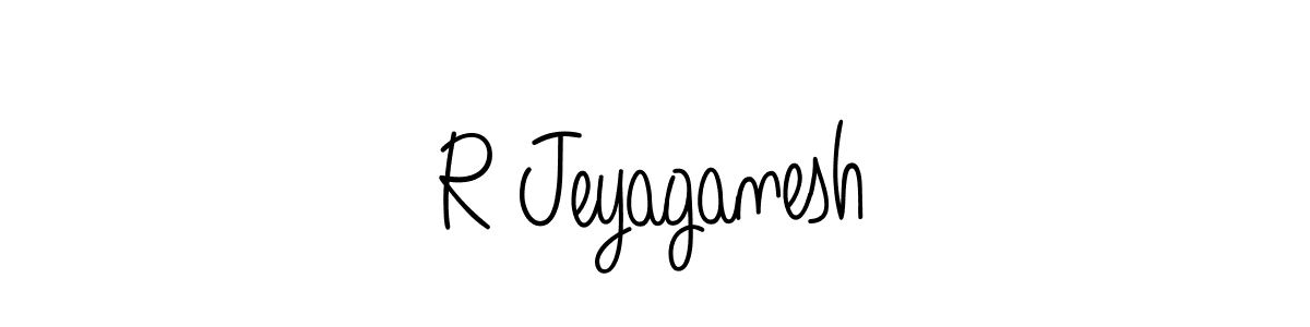 The best way (Angelique-Rose-font-FFP) to make a short signature is to pick only two or three words in your name. The name R Jeyaganesh include a total of six letters. For converting this name. R Jeyaganesh signature style 5 images and pictures png