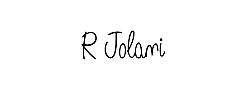 if you are searching for the best signature style for your name R Jolani. so please give up your signature search. here we have designed multiple signature styles  using Angelique-Rose-font-FFP. R Jolani signature style 5 images and pictures png