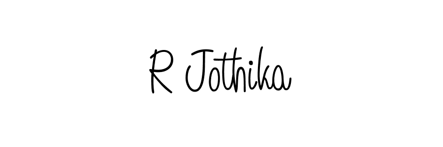Design your own signature with our free online signature maker. With this signature software, you can create a handwritten (Angelique-Rose-font-FFP) signature for name R Jothika. R Jothika signature style 5 images and pictures png