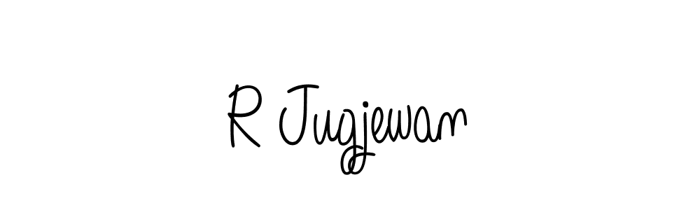How to make R Jugjewan signature? Angelique-Rose-font-FFP is a professional autograph style. Create handwritten signature for R Jugjewan name. R Jugjewan signature style 5 images and pictures png
