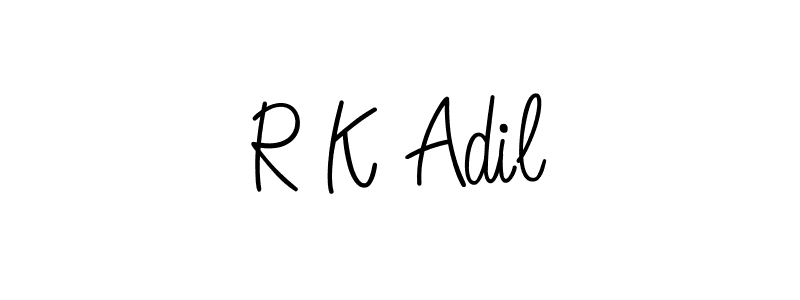 Create a beautiful signature design for name R K Adil. With this signature (Angelique-Rose-font-FFP) fonts, you can make a handwritten signature for free. R K Adil signature style 5 images and pictures png