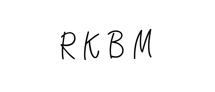 Create a beautiful signature design for name R K B M. With this signature (Angelique-Rose-font-FFP) fonts, you can make a handwritten signature for free. R K B M signature style 5 images and pictures png