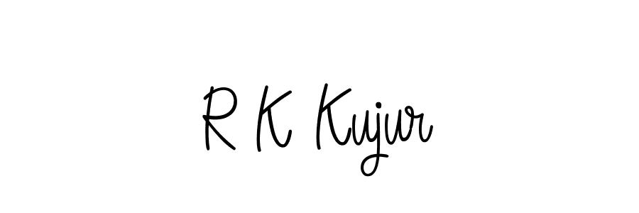 The best way (Angelique-Rose-font-FFP) to make a short signature is to pick only two or three words in your name. The name R K Kujur include a total of six letters. For converting this name. R K Kujur signature style 5 images and pictures png