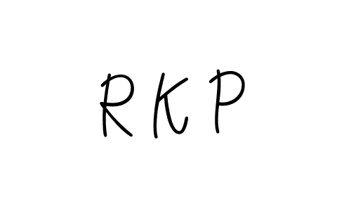 Make a beautiful signature design for name R K P. With this signature (Angelique-Rose-font-FFP) style, you can create a handwritten signature for free. R K P signature style 5 images and pictures png