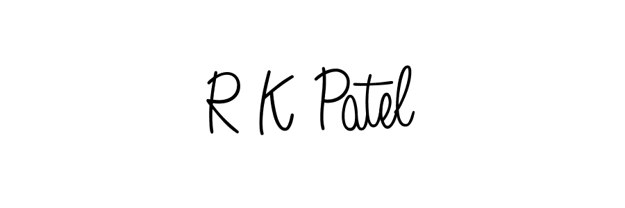 You should practise on your own different ways (Angelique-Rose-font-FFP) to write your name (R K Patel) in signature. don't let someone else do it for you. R K Patel signature style 5 images and pictures png