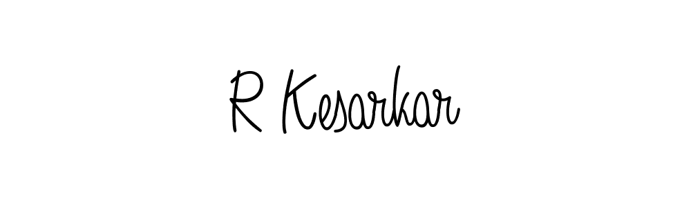 Use a signature maker to create a handwritten signature online. With this signature software, you can design (Angelique-Rose-font-FFP) your own signature for name R Kesarkar. R Kesarkar signature style 5 images and pictures png