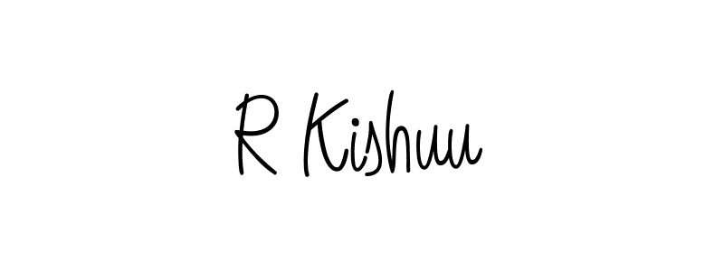 Use a signature maker to create a handwritten signature online. With this signature software, you can design (Angelique-Rose-font-FFP) your own signature for name R Kishuu. R Kishuu signature style 5 images and pictures png