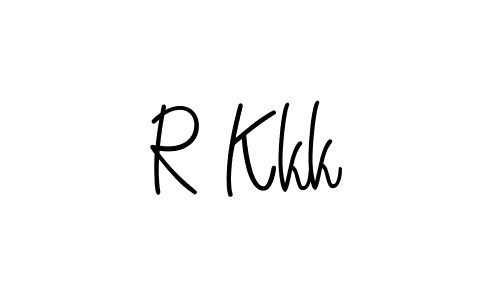 You should practise on your own different ways (Angelique-Rose-font-FFP) to write your name (R Kkk) in signature. don't let someone else do it for you. R Kkk signature style 5 images and pictures png