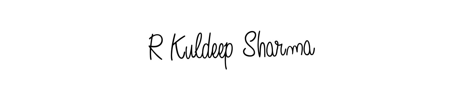 How to make R Kuldeep Sharma name signature. Use Angelique-Rose-font-FFP style for creating short signs online. This is the latest handwritten sign. R Kuldeep Sharma signature style 5 images and pictures png