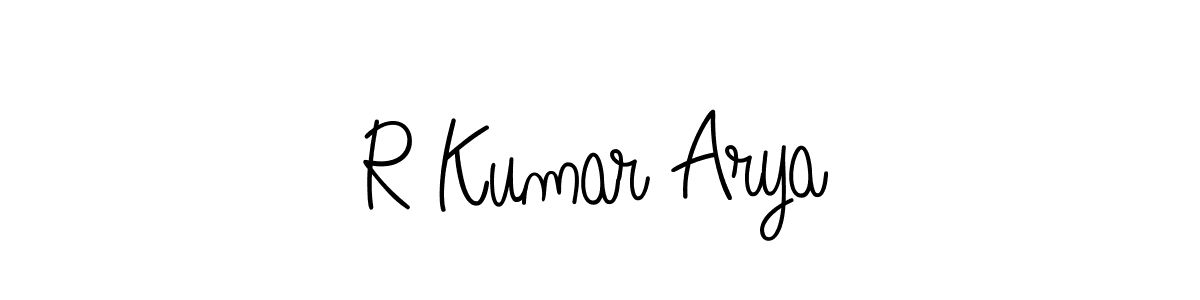 Also we have R Kumar Arya name is the best signature style. Create professional handwritten signature collection using Angelique-Rose-font-FFP autograph style. R Kumar Arya signature style 5 images and pictures png