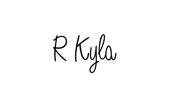 How to make R Kyla signature? Angelique-Rose-font-FFP is a professional autograph style. Create handwritten signature for R Kyla name. R Kyla signature style 5 images and pictures png