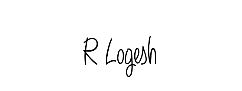Create a beautiful signature design for name R Logesh. With this signature (Angelique-Rose-font-FFP) fonts, you can make a handwritten signature for free. R Logesh signature style 5 images and pictures png