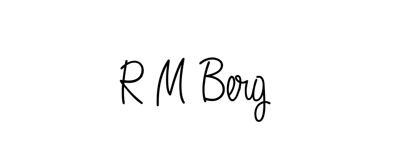 Use a signature maker to create a handwritten signature online. With this signature software, you can design (Angelique-Rose-font-FFP) your own signature for name R M Berg. R M Berg signature style 5 images and pictures png