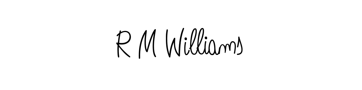 Design your own signature with our free online signature maker. With this signature software, you can create a handwritten (Angelique-Rose-font-FFP) signature for name R M Williams. R M Williams signature style 5 images and pictures png