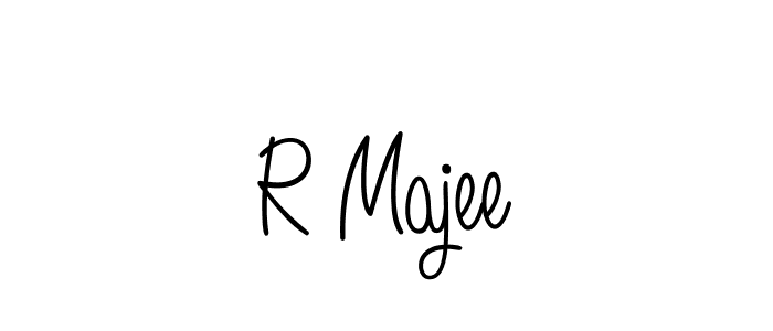 Make a beautiful signature design for name R Majee. With this signature (Angelique-Rose-font-FFP) style, you can create a handwritten signature for free. R Majee signature style 5 images and pictures png