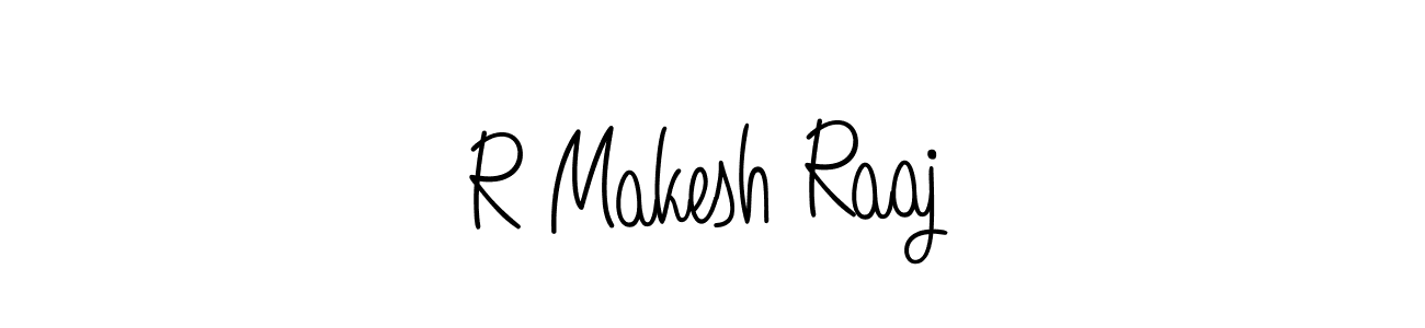 The best way (Angelique-Rose-font-FFP) to make a short signature is to pick only two or three words in your name. The name R Makesh Raaj include a total of six letters. For converting this name. R Makesh Raaj signature style 5 images and pictures png