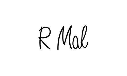 Make a beautiful signature design for name R Mal. With this signature (Angelique-Rose-font-FFP) style, you can create a handwritten signature for free. R Mal signature style 5 images and pictures png