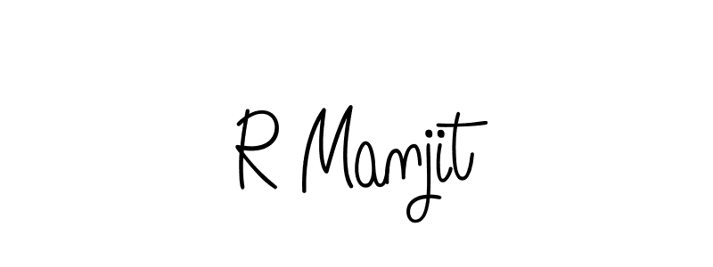if you are searching for the best signature style for your name R Manjit. so please give up your signature search. here we have designed multiple signature styles  using Angelique-Rose-font-FFP. R Manjit signature style 5 images and pictures png