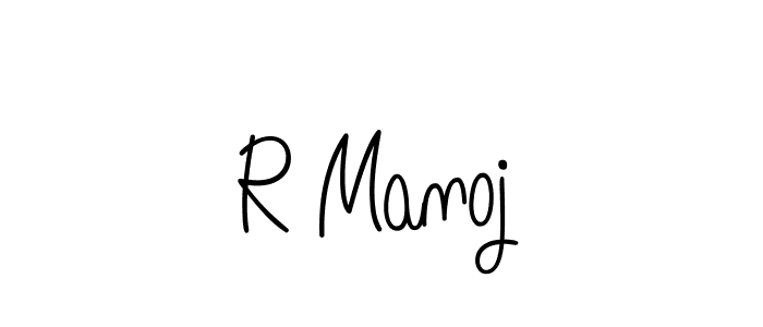 Design your own signature with our free online signature maker. With this signature software, you can create a handwritten (Angelique-Rose-font-FFP) signature for name R Manoj. R Manoj signature style 5 images and pictures png