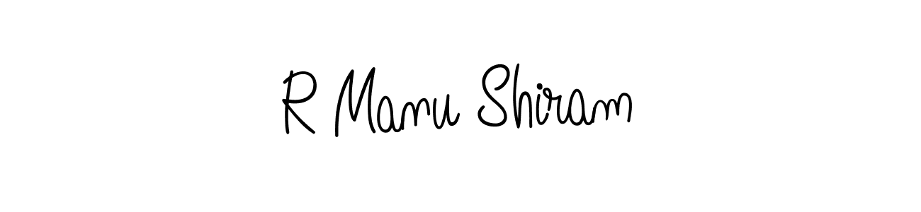 Use a signature maker to create a handwritten signature online. With this signature software, you can design (Angelique-Rose-font-FFP) your own signature for name R Manu Shiram. R Manu Shiram signature style 5 images and pictures png