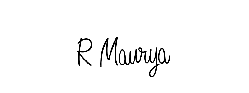 Also we have R Maurya name is the best signature style. Create professional handwritten signature collection using Angelique-Rose-font-FFP autograph style. R Maurya signature style 5 images and pictures png