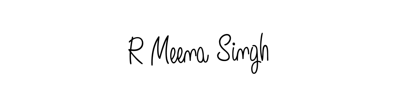 if you are searching for the best signature style for your name R Meena Singh. so please give up your signature search. here we have designed multiple signature styles  using Angelique-Rose-font-FFP. R Meena Singh signature style 5 images and pictures png