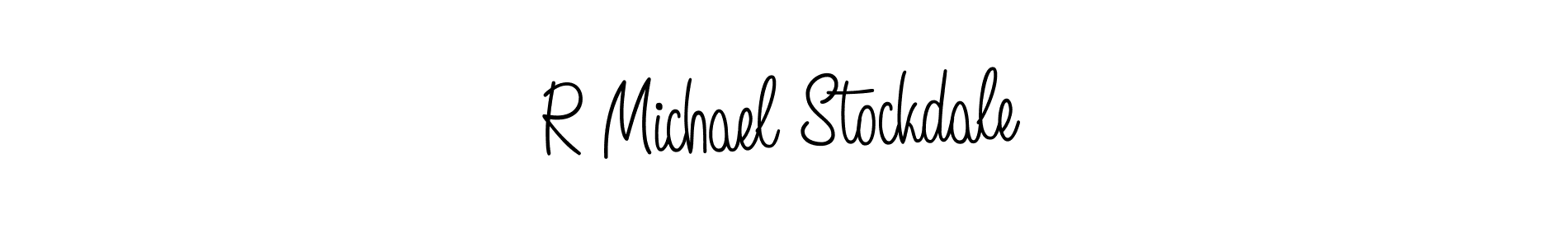 Make a beautiful signature design for name R Michael Stockdale. With this signature (Angelique-Rose-font-FFP) style, you can create a handwritten signature for free. R Michael Stockdale signature style 5 images and pictures png