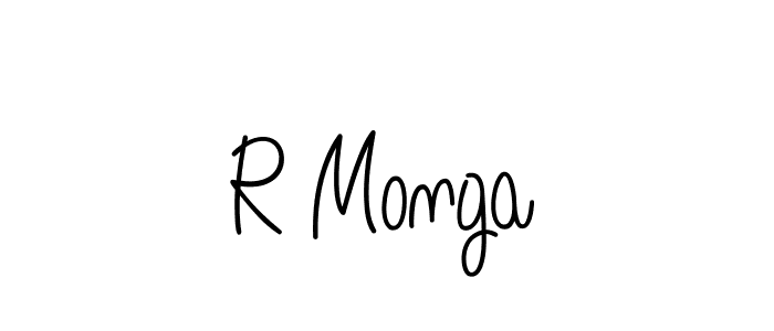 Create a beautiful signature design for name R Monga. With this signature (Angelique-Rose-font-FFP) fonts, you can make a handwritten signature for free. R Monga signature style 5 images and pictures png