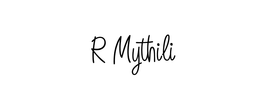 The best way (Angelique-Rose-font-FFP) to make a short signature is to pick only two or three words in your name. The name R Mythili include a total of six letters. For converting this name. R Mythili signature style 5 images and pictures png