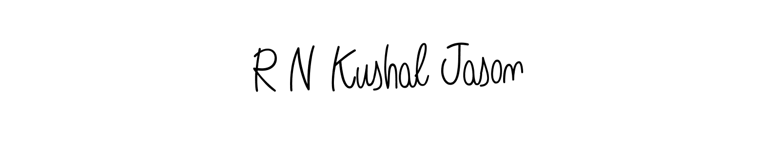 if you are searching for the best signature style for your name R N Kushal Jason. so please give up your signature search. here we have designed multiple signature styles  using Angelique-Rose-font-FFP. R N Kushal Jason signature style 5 images and pictures png
