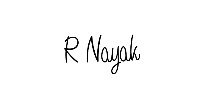 Make a beautiful signature design for name R Nayak. With this signature (Angelique-Rose-font-FFP) style, you can create a handwritten signature for free. R Nayak signature style 5 images and pictures png